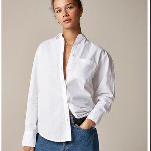 J.Crew Garcon Classic Button Down Shirt Regenerative Cotton‎ White Size 14